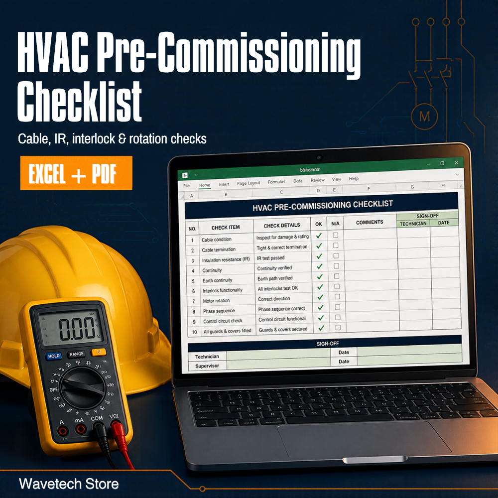 hvac electrical pre commissioning checklist