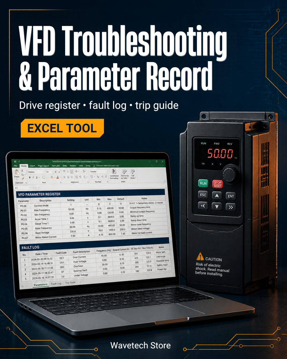 vfd troubleshooting parameter record sheet