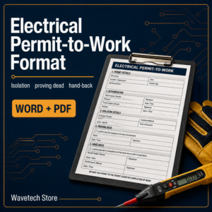 Electrical Permit-to-Work (PTW) Format